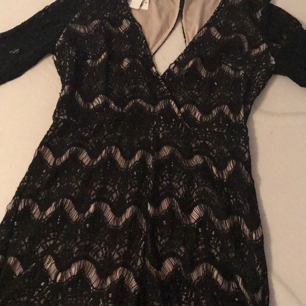 Black lace romper